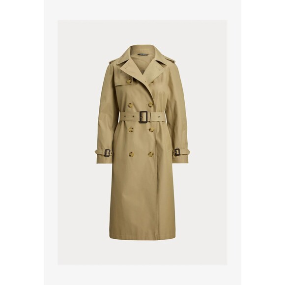 Lauren Ralph Lauren Jackets & Blazers - Lauren Ralph Lauren Women's Petite Double-Breasted Trench Coat Tan Petite Medium